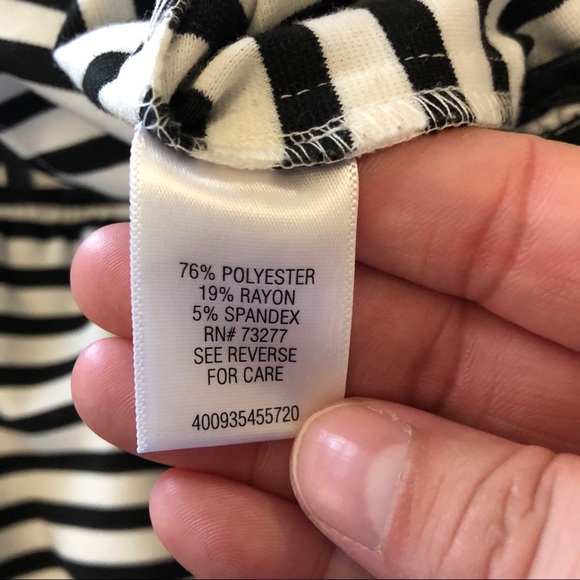 Elle Black & White Striped Peplum Blazer - Picture 7 of 8